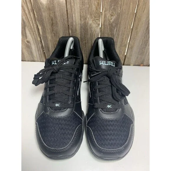 Kuru Womens 10 M Quantum Sneakers Shoes Black Orthotic Walk Gym Work Nursing - Picture 2 of 9